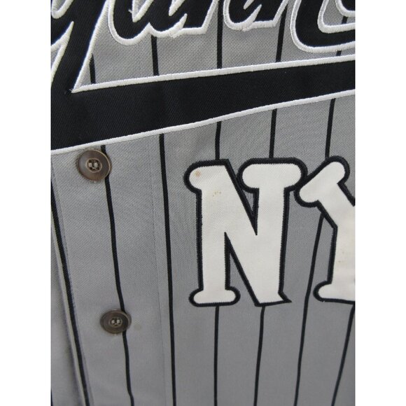 New York Yankees Jersey Large Gray Negro League NLBM Pinstripe Big Boy - Picture 9 of 15